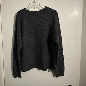Gap Dark Gray Textured Sweater Large Silver Bells